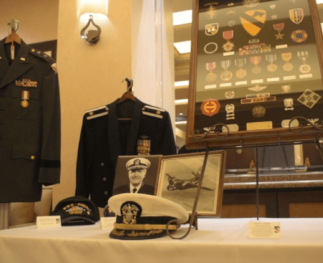 display at The Stayton about honoring vets