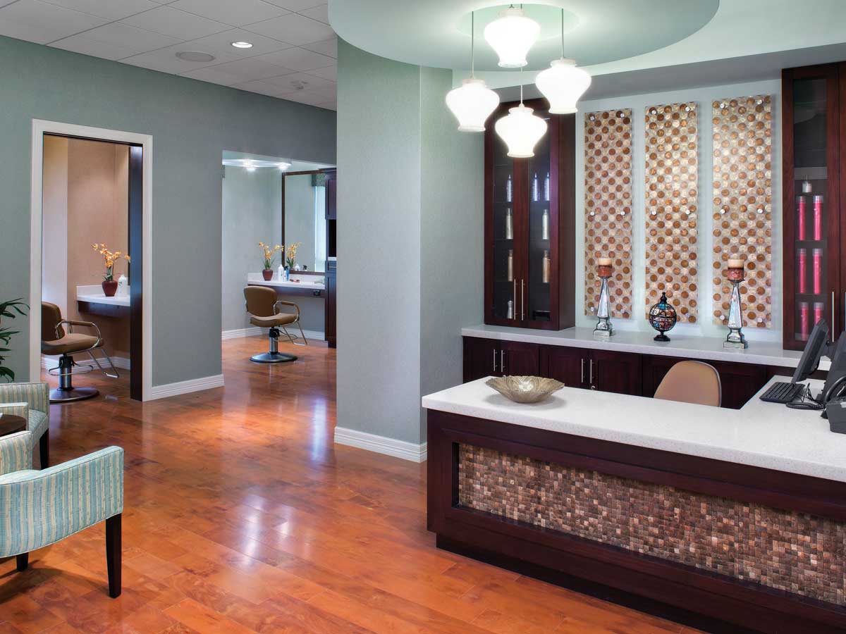 The Stayton's spa area salon.
