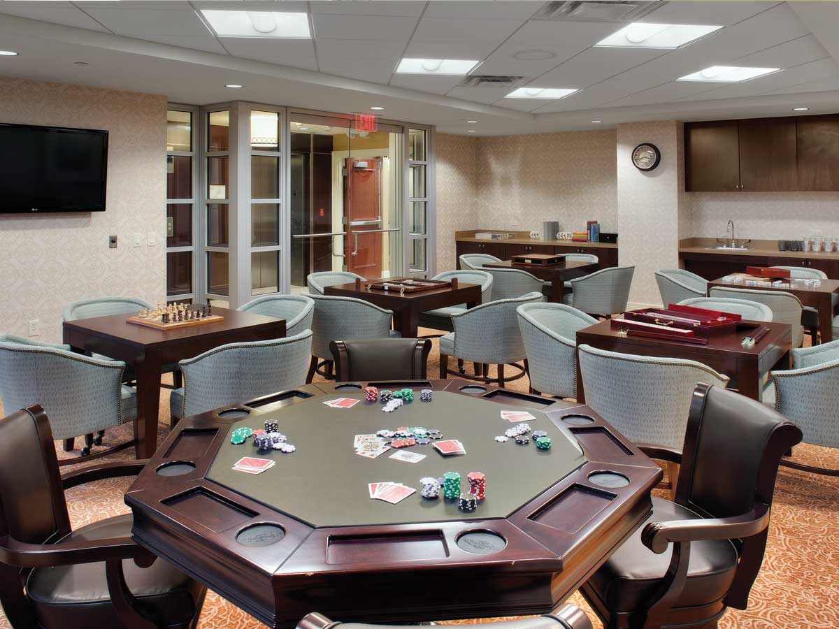 Game room at the Stayton.