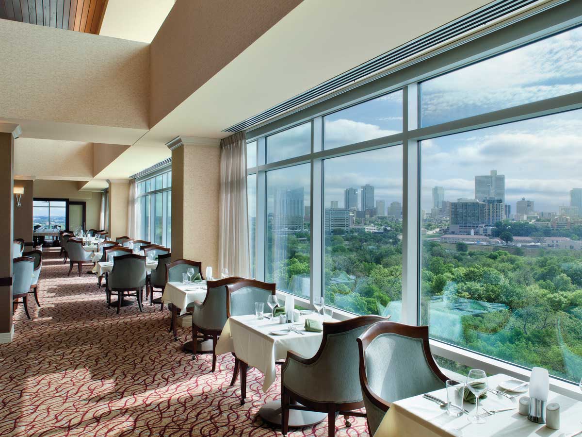 Large dinning room window view of the park. 2